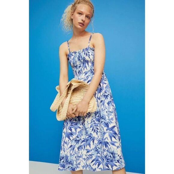 ✨H&M SMOCKED SZ MEDIUM DRESS✨ - Picture 2 of 9